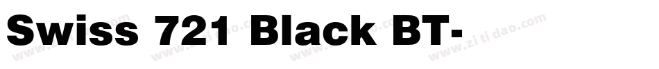 Swiss 721 Black BT字体转换